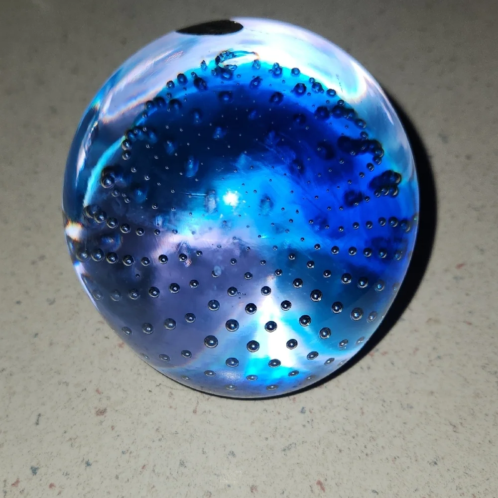 Murano Azure Glass Aquarium Sphere